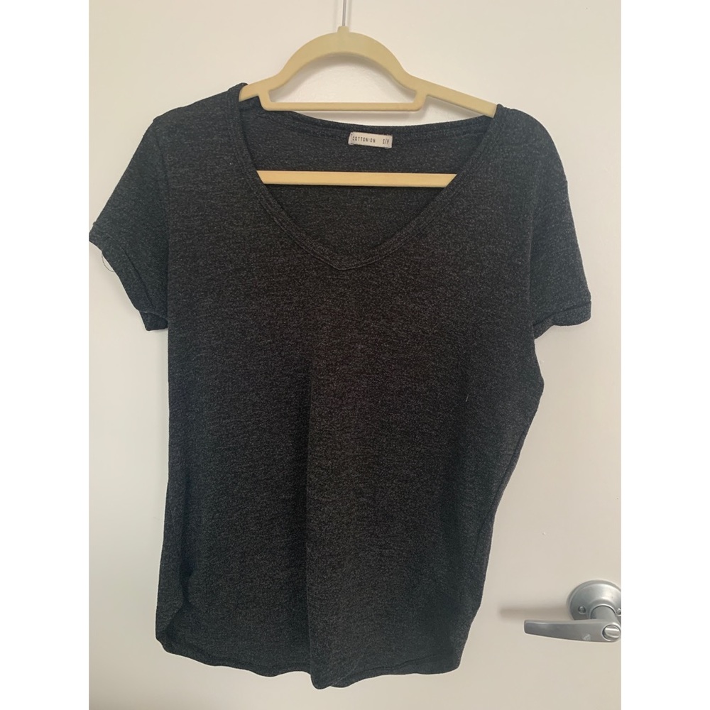 Gray Short sleeve sweater tee